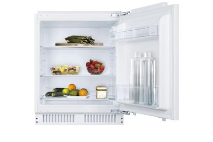 Integrated Undercounter Fridge 135L Adjustable Shelves LED Display White