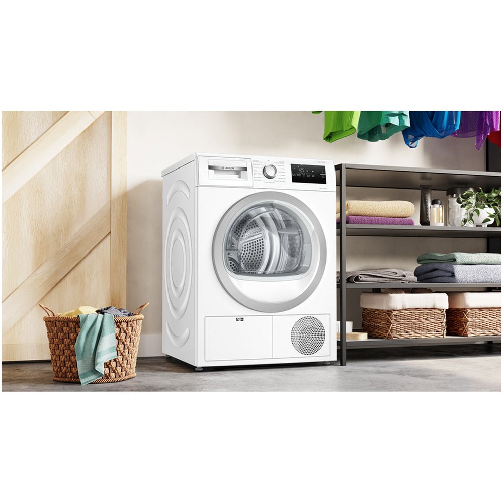 Bosch WTH85225GB Series 4 8kg Heat Pump Tumble Dryer White - Image 2