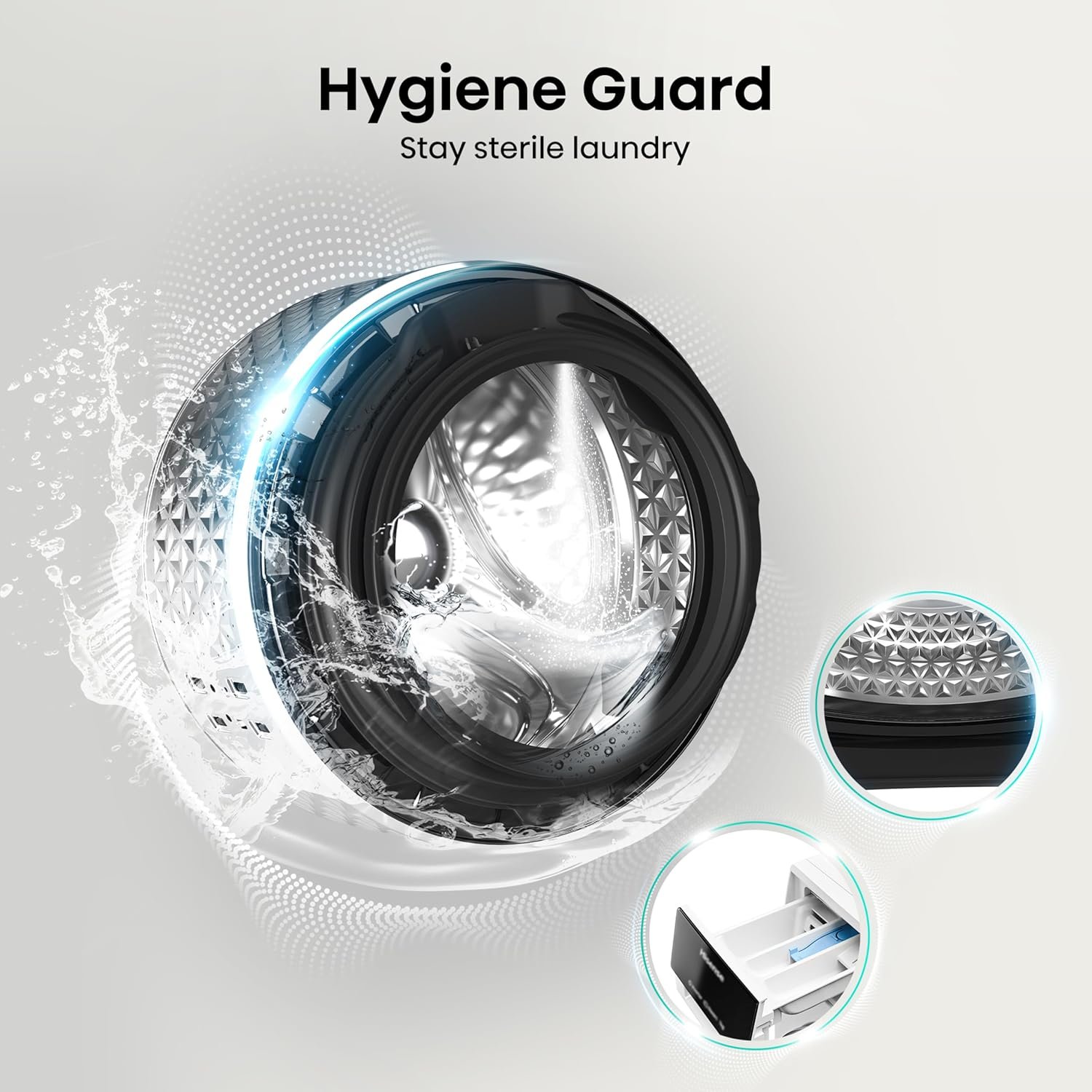 Hisense WD3S8043BW3 3S Series 8+5kg 1400 Spin WiFi-enabled Washer Dryer White - Image 5