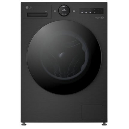 LG F4X7009TBB 9kg 1400 Spin AI Direct Drive Freestanding Washing Machine Black