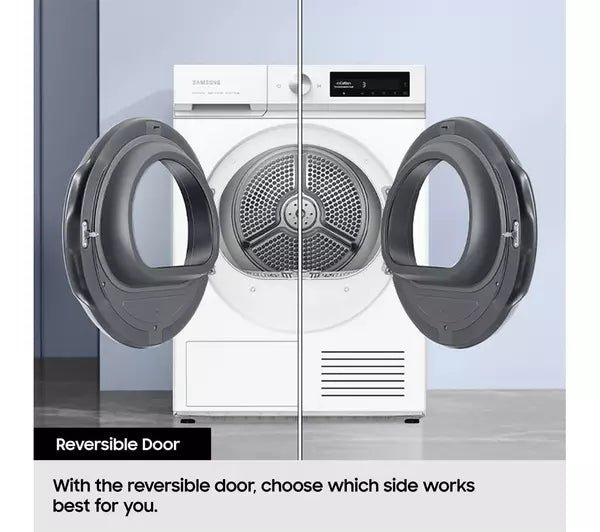 Samsung Series 5 DV90CGC0A0AEEU with OptimalDry 9 kg Heat Pump Tumble Dryer White - Image 7