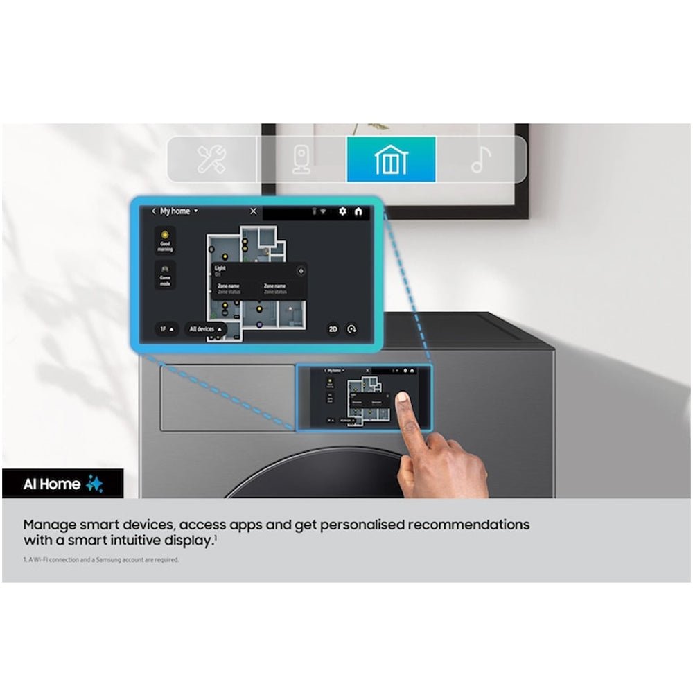 Samsung Series 9 DV90F09F4SU1 with AI Home 9kg Heat Pump Tumble Dryer Dark Steel - Image 5