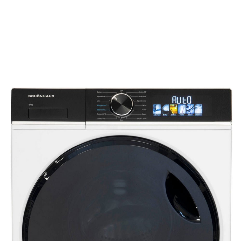 Schonhaus WMSF01814AW 8kg 1400 Spin Freestanding Washing Machine White - Image 4