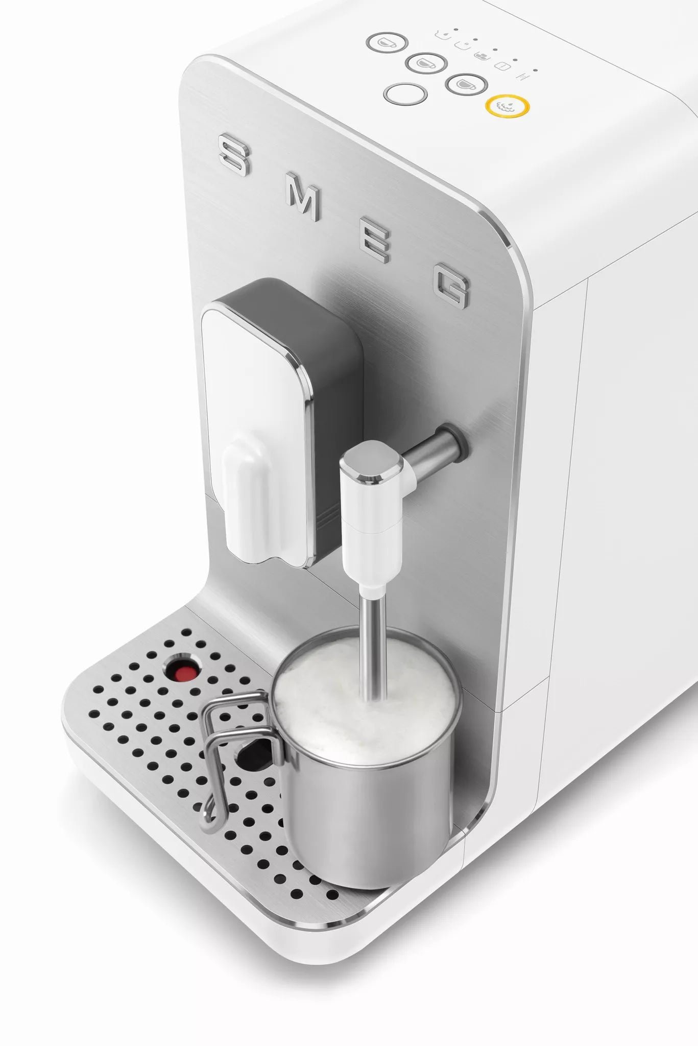 Smeg BCC12WHMUK Retro Bean to Cup Espresso Coffee Machine Matt White - Image 3