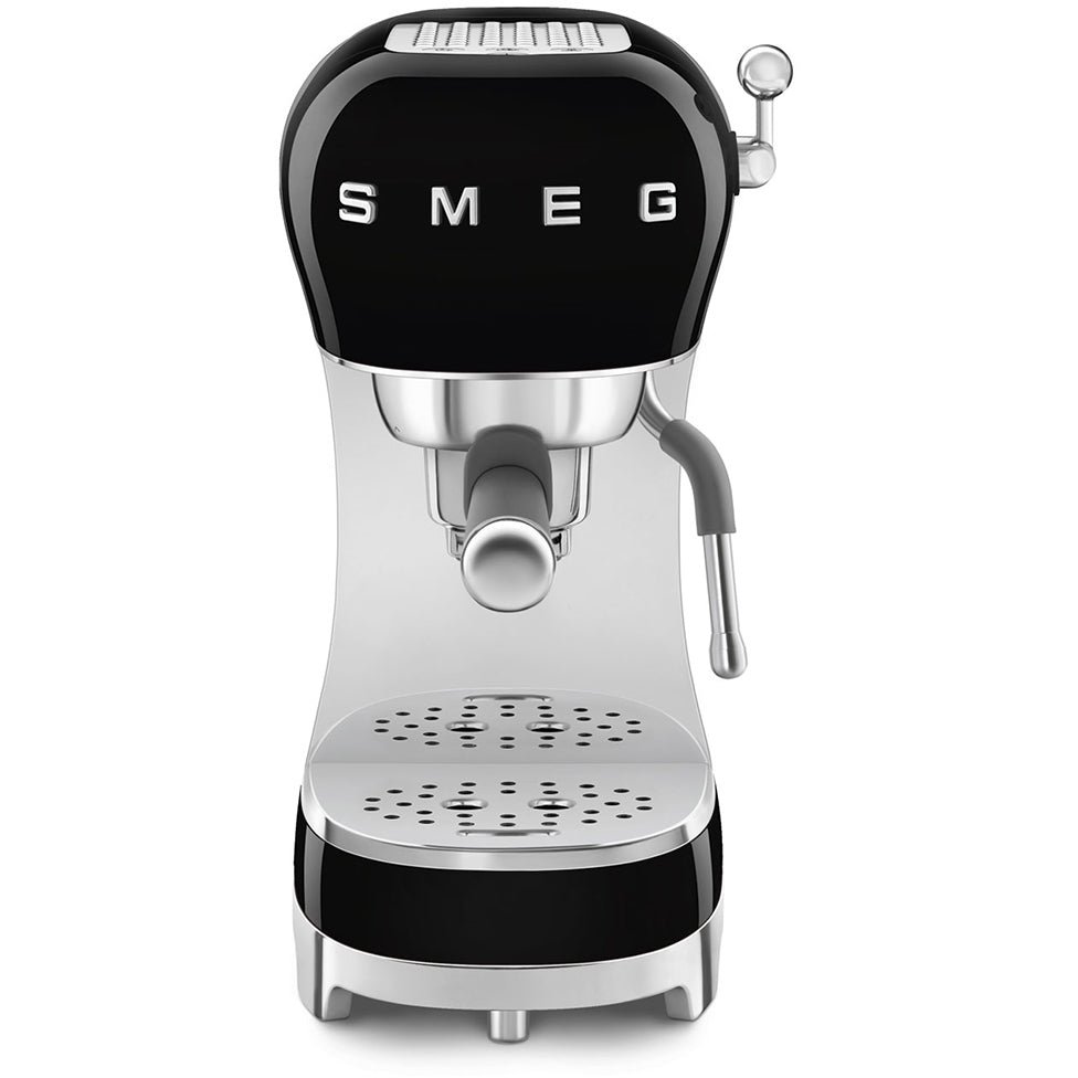 Smeg ECF02BLUK 50s Retro Style Espresso Coffee Machine with Steam Wand Black - Image 4