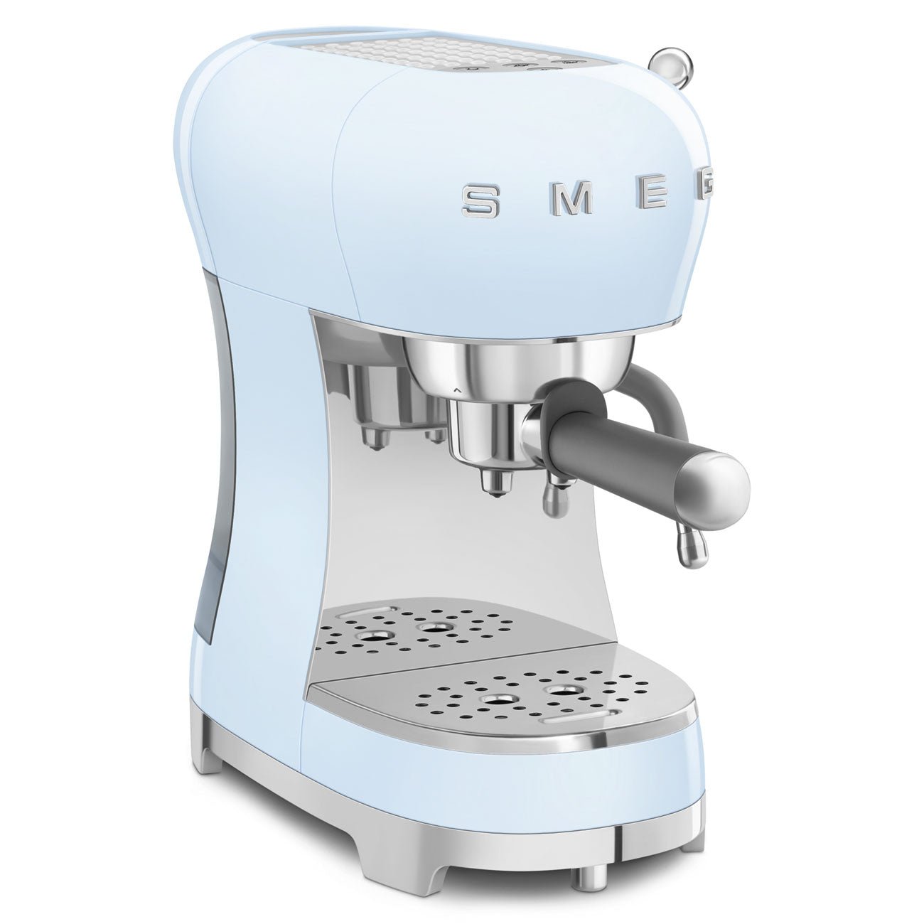 Smeg ECF02PBUK 50s Retro Style Espresso Coffee Machine with Steam Wand Pastel Blue - Image 2